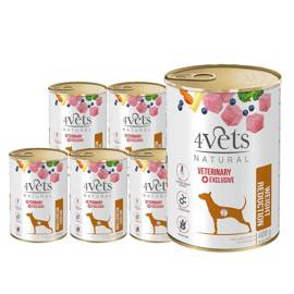 4Vets Natural Weight Reduction Wet Veterinary Dog Food for Overweight Dogs, 6 x 400 g