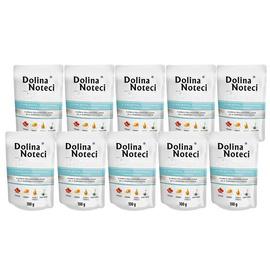 Dolina Noteci Premium Wet Dog Food for Small Breeds with Veal, Tomatoes, and Pasta—10 x 100 g Pack
