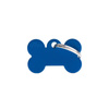 Small Blue Bone-Shaped Engraved ID Tag for Dogs and Cats