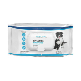 Francodex Wipes for Cleaning the Eyes, Ears, and Paws of Dogs and Cats, 80 count
