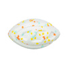 Trixie Light &amp; Strong Rugby Ball Dog Toy, White/Multicolor, 12.5 cm