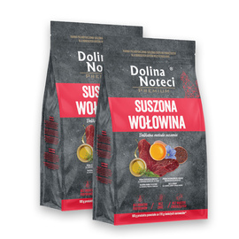 Dolina Noteci Premium Dry Cat Food with Beef, 2 x 2 kg Set