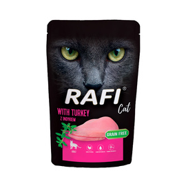 Rafi Cat Adult Wet Cat Food with Turkey, 100 g