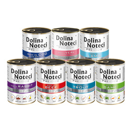 Dolina Noteci Premium Mix Wet Dog Food (Assorted Flavors, Poultry-Free) 7 x 400 g