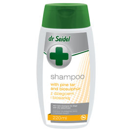 Dr. Seidel Dog Shampoo with Tar and Bio-Sulfur, 220 ml