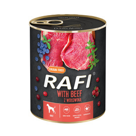 Rafi Wet Dog Food with Beef, 800 g