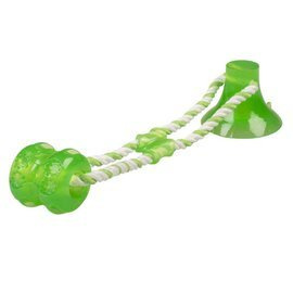 Duvo+ Rubber Toy with Suction Cup and String - Green