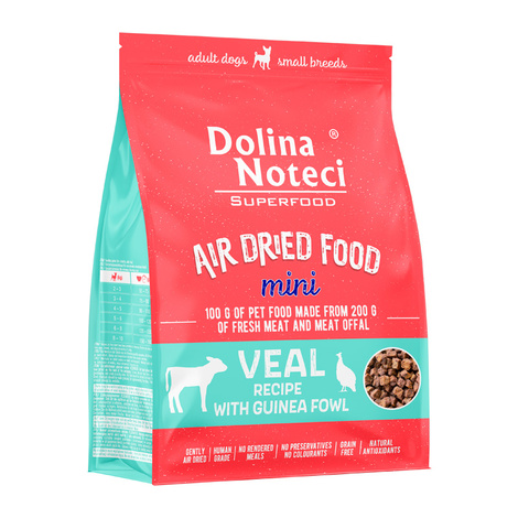 Dolina Noteci Superfood MINI Veal and Guinea Fowl Dry Dog Food, 1 kg