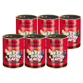 Dolina Noteci Superfood Wet Dog Food—Beef and Goose Hearts, 6-Pack (400 g each)