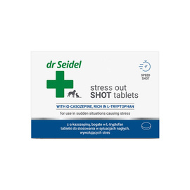 Dr. Seidel Stress Out Shot Tablets—Tablets for use in emergency situations causing stress in dogs and cats—10 tablets