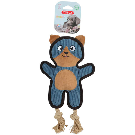 Zolux Durable Dog Toy: Buddy the Cat, Blue, 29 cm