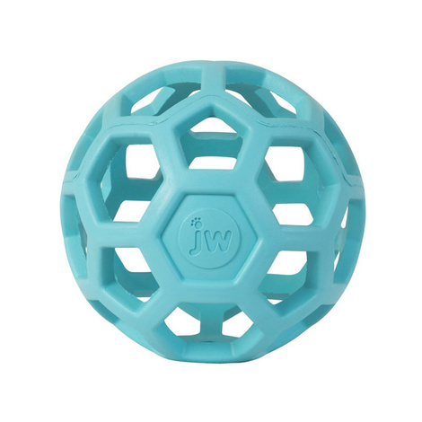 JW Pet Hol-ee Roller Openwork Dog Ball, Light Blue, Medium, 11.5 cm
