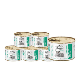 4Vets Natural Wet Cat Food with Tuna, 6-Pack (185 g each)
