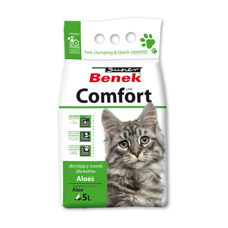 Żwirek dla kota Certech Super Benek Active Uniwersalny Naturalny 5 L