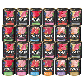 Rafi Wet Dog Food, Mixed Flavors, 24 x 800 g