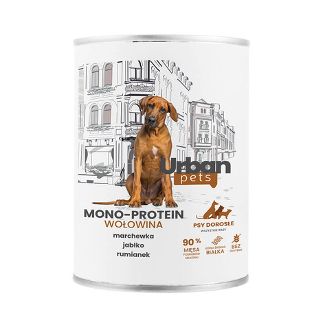 Over Zoo Urban Pets Mono Protein Wet Dog Food with Beef, 400 g
