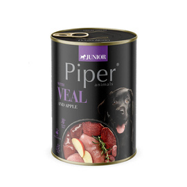 Piper Animals Junior Wet Dog Food with Veal and Apple, 400 g