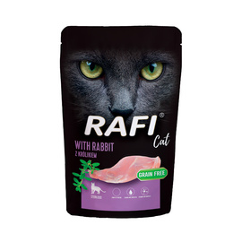 Rafi Cat Adult Wet Food with Rabbit for Spayed/Neutered Cats, 100 g