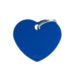 MyFamily Basic Address Tag - Large Blue Heart