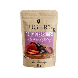 Luger's Daily Pleasures Wet Cat Food with Beef and Shrimp, 85 g