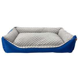 Pupilarni Sofa Bed for Medium Dogs, Size M, Gray and Blue