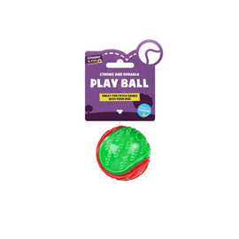 Cooper &amp; Pals Hard Squeaky Ball with Nubs, Dog Toy, Green, 6.3 cm