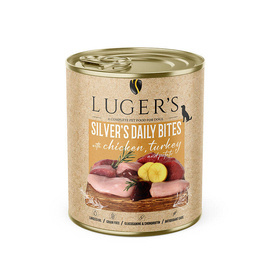 Luger's Silver's Daily Bites Wet Dog Food with Chicken, Turkey, and Potatoes, 800 g