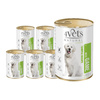 4Vets Natural Wet Dog Food with Venison, 6 x 400 g cans