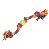 Zolux Dog Tug Toy: Rope with a Tennis Ball, Rainbow, 60 cm