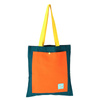 Spółka Zoo Design Green and orange fabric bag with a pocket