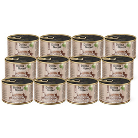 Dolina Noteci Superfood Wet Cat Food with Venison, Veal, and Fennel: Pâté &amp; Filet Set, 12 x 185 g
