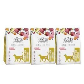 4Vets Natural Urinary Non-struvite Dry Cat Food for Cats with Urinary Tract Conditions  3 x 1 kg