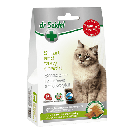 Dr. Seidel Cat Treats for Immunity: Beta-Glucan and Omega-3, 50 g