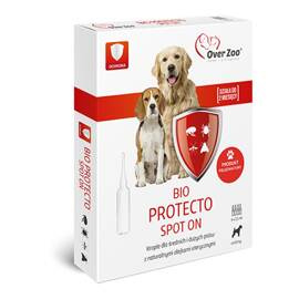 Over Zoo Bio Protecto Spot On for medium and large dogs—drops made with natural essential oils, 4 x 2.5 ml