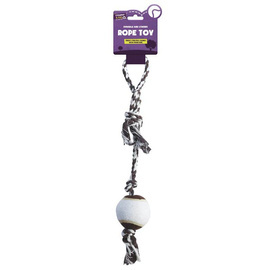 Cooper & Pals Dog Toy: Rope and Ball with Two Knots