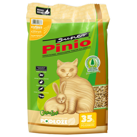 Super Pinio Cytrus Pellet Litter for Cats, Rodents, and Rabbits, 35 L