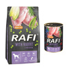 Rafi Dry Dog Food with Rabbit, 10 kg bag + Rafi Wet Dog Food with Rabbit, 400 g