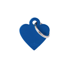 MyFamily Basic Address Tag - Small Blue Heart