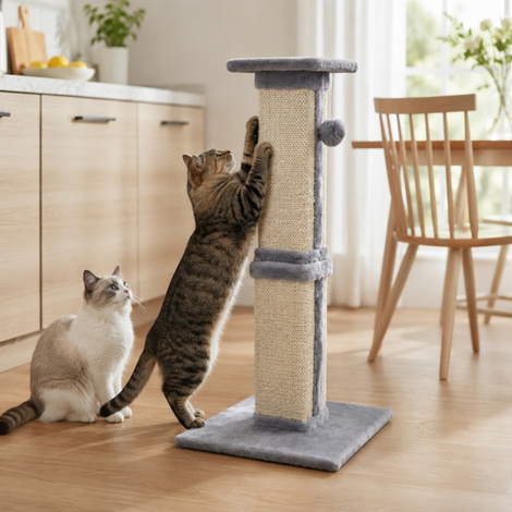 Gaczoo Cat Scratcher, Dark Gray, 50 x 50 x 96 cm