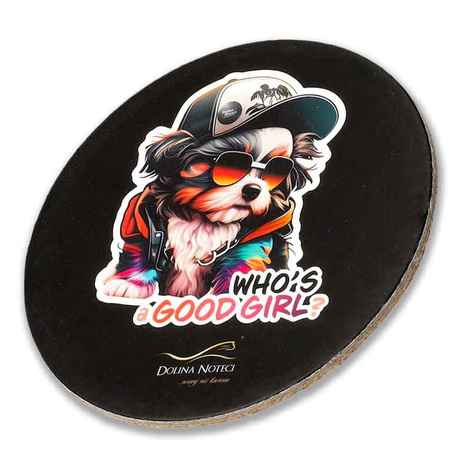 Dolina Noteci 's "Who's a Good Girl" Cork Coaster