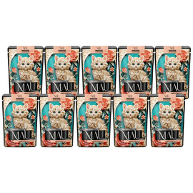 MAU Mus Karma Wet Cat Food for Kittens: Veal with Asparagus, 10 x 85 g Pack