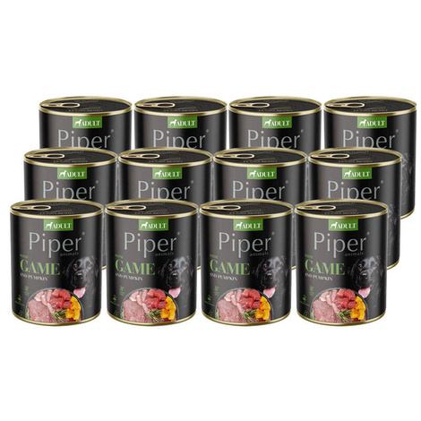 Piper Animals Wet Dog Food with Venison and Pumpkin, 12-pack (800 g each)
