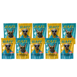 Rafi Classic Wet Dog Food, Mixed Pack, 10 x 400 g