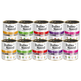 Dolina Noteci Premium Wet Dog Food: Assorted Flavors (No Fish or Chicken), 10 x 800 g Set