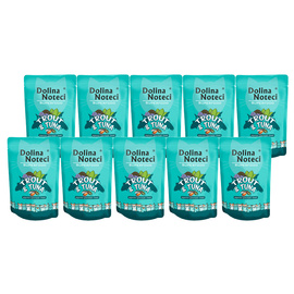 Dolina Noteci Superfood Wet Cat Food: Trout and Tuna Pouches, Set of 10 x 85 g