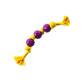 BUBA Dog Toy: TPR Ball Chew Toy with Rope