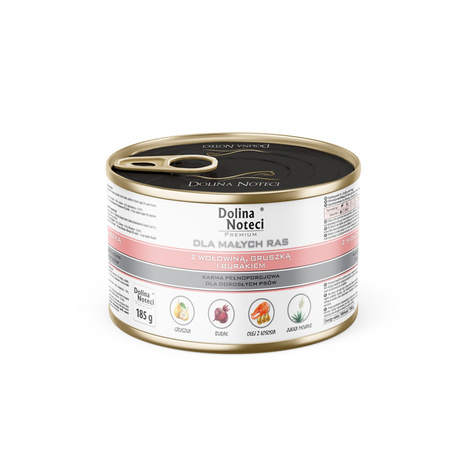 Dolina Noteci Premium Wet Dog Food for Small Breeds with Beef, Pear, and Beet, 185 g
