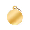 Engraved ID Tag for Dogs and Cats—Large Gold Circle