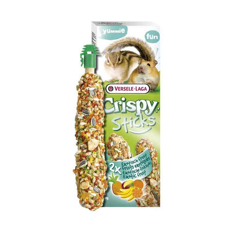Versele Laga Crispy Sticks: Exotic Fruit Sticks for Hamsters and Squirrels, 2-pack. 110 g