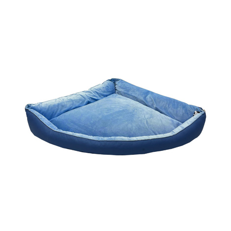 Pupilar Corner Dog Bed, Size M, Blue